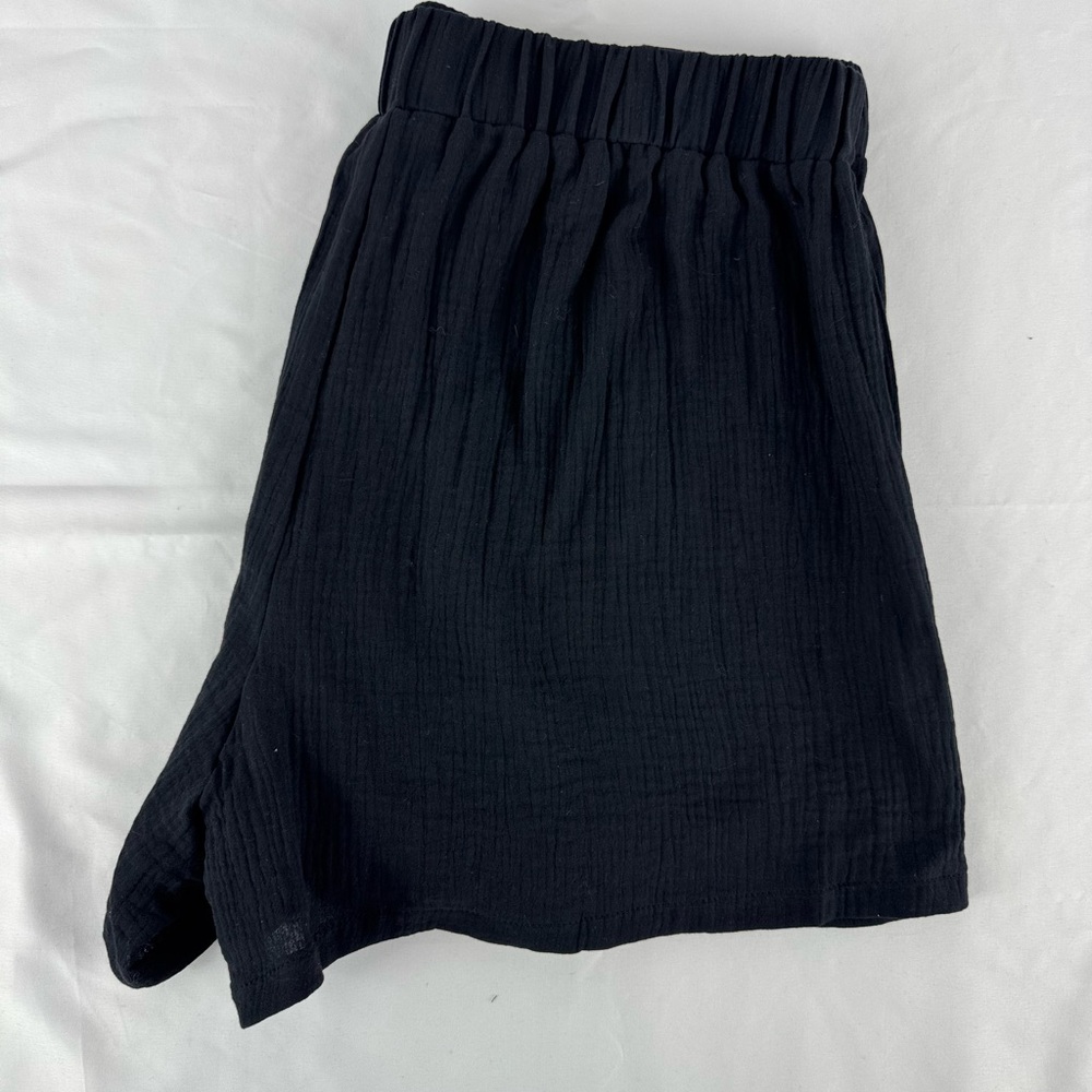 Temu Linen Style Drawstring Plus Size Shorts - Picture 3 of 5